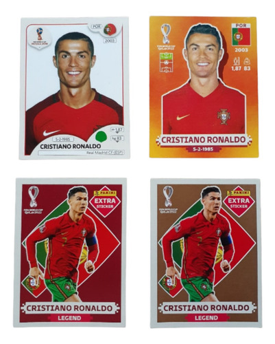 Figuritas Sueltas De Colección Mundial Cristiano Ronaldo X4
