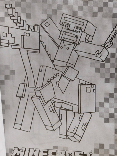 10 Libro Para Colorear Minecraftt + 10 Cajitas Crayon (8) :)