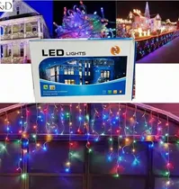 Comprar Luces De Navidad Tipo Cortina Malla Cascada Led 4.5 Metros 