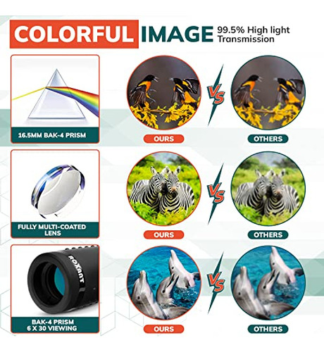Telescopio Monocular Roxant - Telescopio Terrestre Bak4 De A