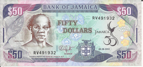 Jamaica 50 Dolares 2012