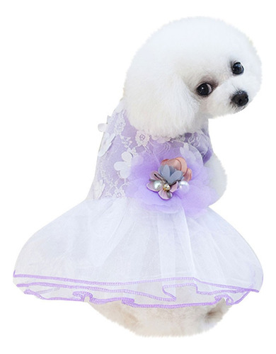 Vestido Con Estampado De Flores Para Perros Y Mascotas En Fo