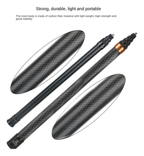 Stick De Selfie De Edição Extensível Invisível De Fibra De C