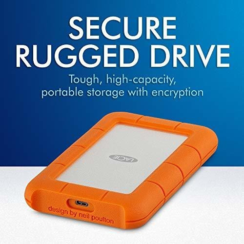 Disco Duro Externo Lacie Rugged Secure Hdd 2tb Usb-c -naranj