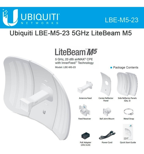 Imagen 2 de 2 de Antena Ubiquiti Litebeam Lbe-m5-23
