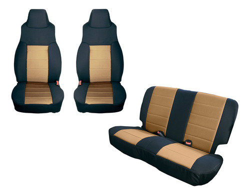 Rugged Ridge | Kit De Fundas De Asiento, Negro/bronceado | .