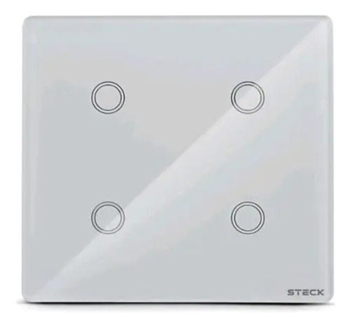 Conjunto Montado Touch 4x4 Para 4 Módulos Branco Smarteck St