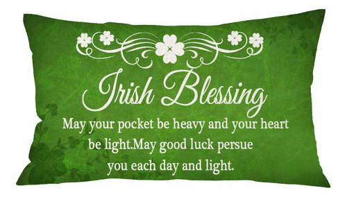 Niditw Irlanda Holiday St Patrick Regalo Irish Blessing Sofa