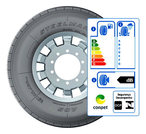 Kit 2 Pneu Steelmark Goodyear Aro22,5 Agd Tração 295/80r22.5