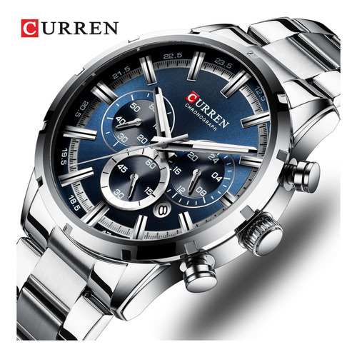 Reloj Para Hombre Curren Krec761903 Plateado