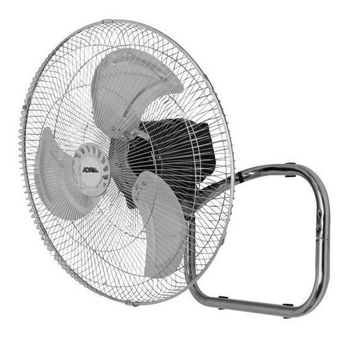 Imagen 3 de 5 de Ventilador 3 en 1 Adir 2074 negro con 3 aspas color plateado de metal, 18" de diámetro 120 V