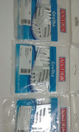 Grelha Quadrada 9,4cmx9,4cm Abs Cromado Gr14 Astra C/05pçs