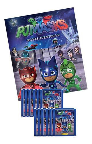 Album De Figurinhas Ilustrado Pj Masks E 12 Envelopes Panini