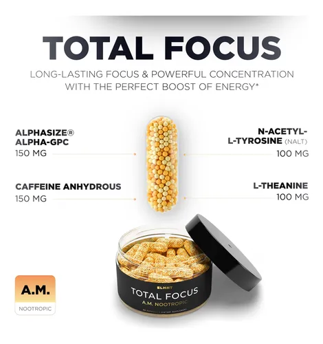 Ampm Super Nootropic Stack: Focus + Calm 9x Strength Con Caf
