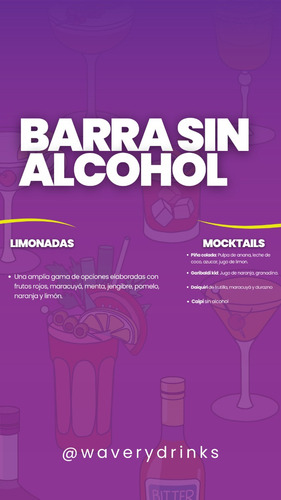 Barra Móvil - Barra Libre - Tragos - Eventos - Premium