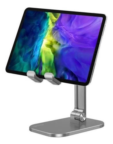 Imagem 3 de 5 de Suporte Para Smartphones E Tablets Dobravel Em Abs Cinza
