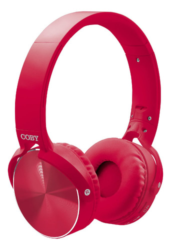 Producto Generico - Coby Auriculares Bluetooth Plegables De. Color Rojo
