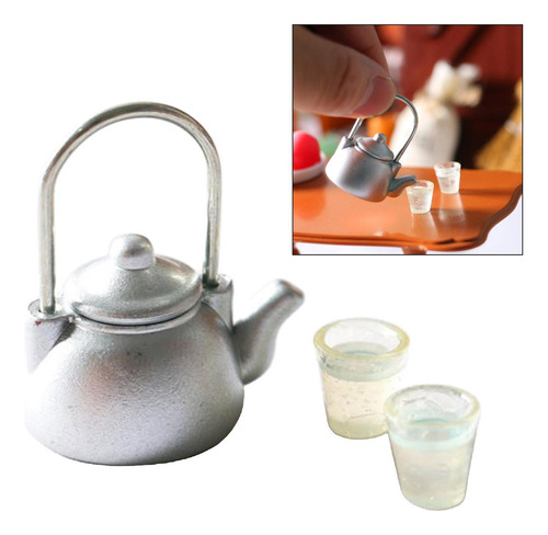 0 1:12 Casa De Muñecas Miniatura Olla De Agua De Cocina