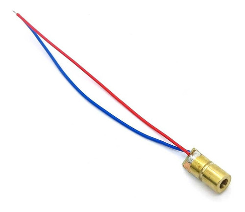 Rockyin 10PCS set Mini 5V 6 mm 650nm 5mW láser del diodo del punto Módulo láser rojo de cobre Cabeza