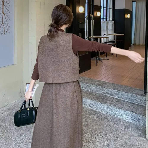 Elegante Conjunto De Tres Piezas Feelsuit De Estilo Coreano