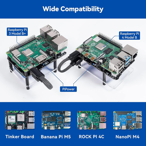 Fuente De Alimentación Para Ups Raspberry Pi 5v/3a Con Bater