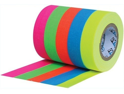 Cinta Gaffer 5 Pack Pro Fluorescentes 1.27cm X 5.4mts