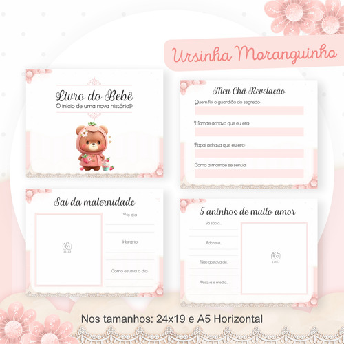 Arquivo Digital Pack Baby Ursinha Moranguinho