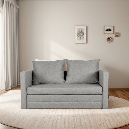 Sofacama Cancan Estilo Moderno Color Gris Claro