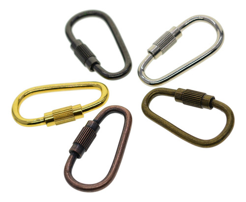 5 X 20x Pequeños Llaveros Mosquetón Clips D Anillo