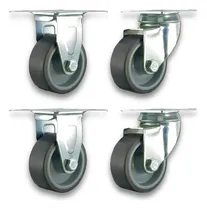 Comprar 4 Ruedas Para Muebles 2 Giratorias + 2 Fijas 50mm Rueditas 