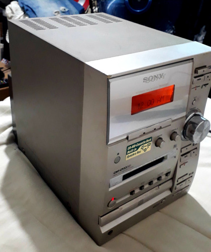 Central Micro System Sony Com Md Mod. Hcd Cp33md | Defeito Cinza | Prata (Usado)