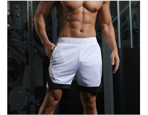 Imagen 3 de 6 de Gimnasio Short Con Licra Deportiva 2 En 1 Hombre Correr