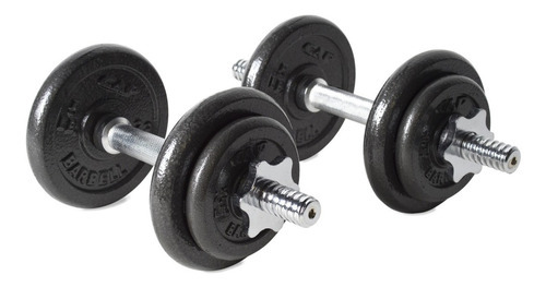 Par De Mancuernas Ajustables 40 Lbs Total Marca Cap Barbell Color Negro