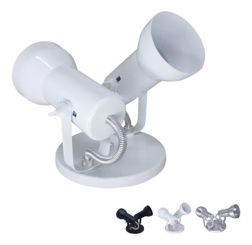 Spot De Luz Duplo Sobrepor P/ 2 Lampadas Par20 Bulbo Led Cor Branco 110v/220v