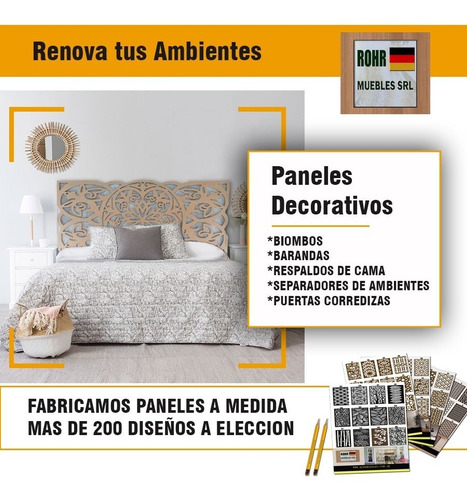 Imagen 8 de 8 de Divisor Separador De Ambiente Panel Biombo 180cm X80cm X15mm