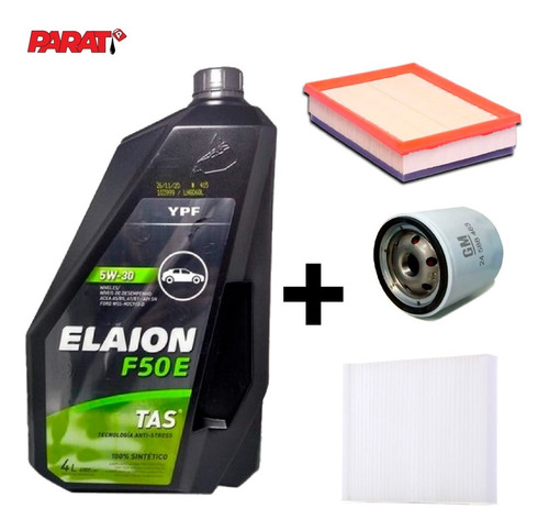 Kit 3 Filtros Chevrolet Onix Prisma+ Aceite Sintético Ypf