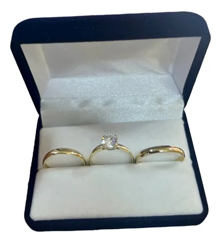 comprar Par Alianzas Oro 10k 3m Cintillo Grueso Oro Talle Plus 24\u002F25