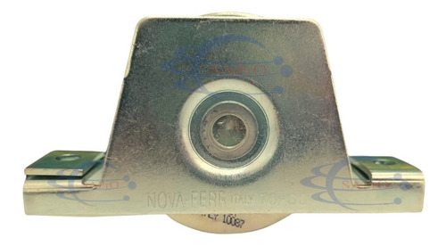 Imagen 2 de 4 de Rueda Para Porton Corredizo 8 Cm Canal V Y Riel Angulo