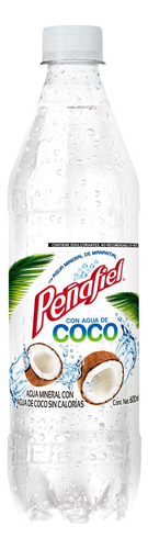 10 Pack Agua Mineral Sabor Con Agua De Coco Peñafiel 600 Ml