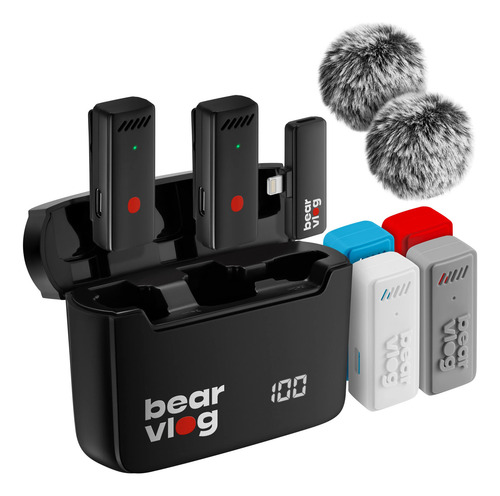Set De Micrófonos Inalámbricos Bearvlog Para iPhone - 2 Lava