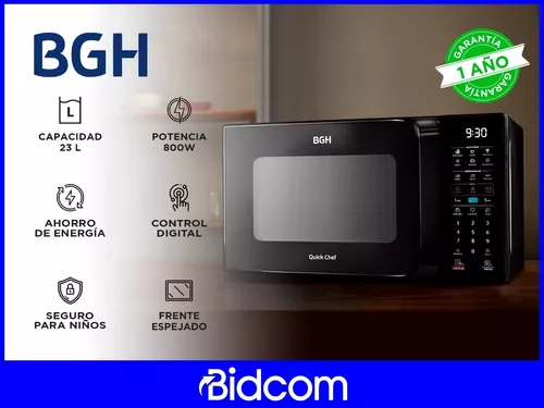 Microondas Bgh Eco Negro Digital 23 Litros B223DN20