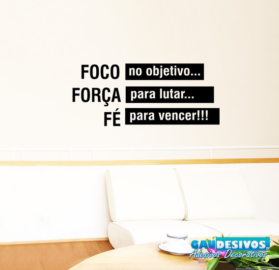 Adesivo Decorativo De Parede Frases Foco, Força E Fé | Parcelamento sem juros Adesivo Decorativo De Parede Frases Foco, Força E Fé | Parcelamento sem juros