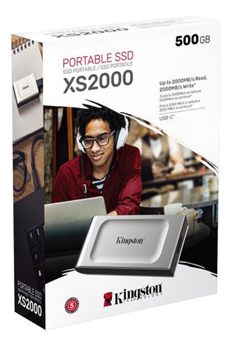 Disco Externo Ssd 500gb Kingston Xs2000 Usb C 3.2 20gbps