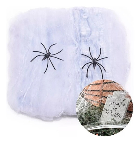 Teia De Aranha Artificial Decoração Festa Halloween Horror