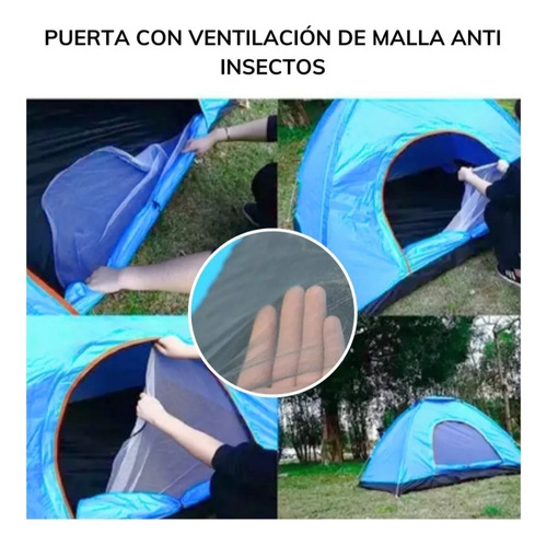 Carpa Para 2-3 Personas 200x200 Color Azul