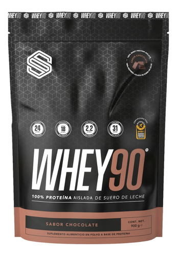 Proteína Aislada Whey 90 Soccer Supplement 31 Porciones 900g Sabor Chocolate