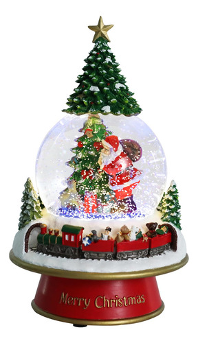 Globo De Nieve Navideño Con Luces Led Y Música