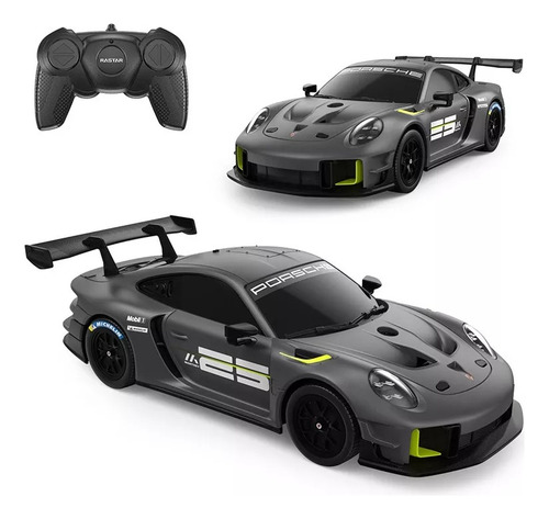 Coche Porsche 911 Gt2 Rs Rastar 1:24 Rc Control Remoto Gris