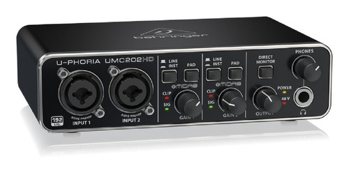 Interfaz Behringer U Phoria Umc202hd