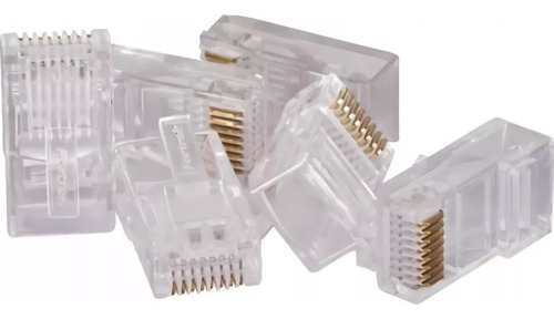 Cabezal Cable Conector Rj45 Internet 8 Contactos Enchufe Red